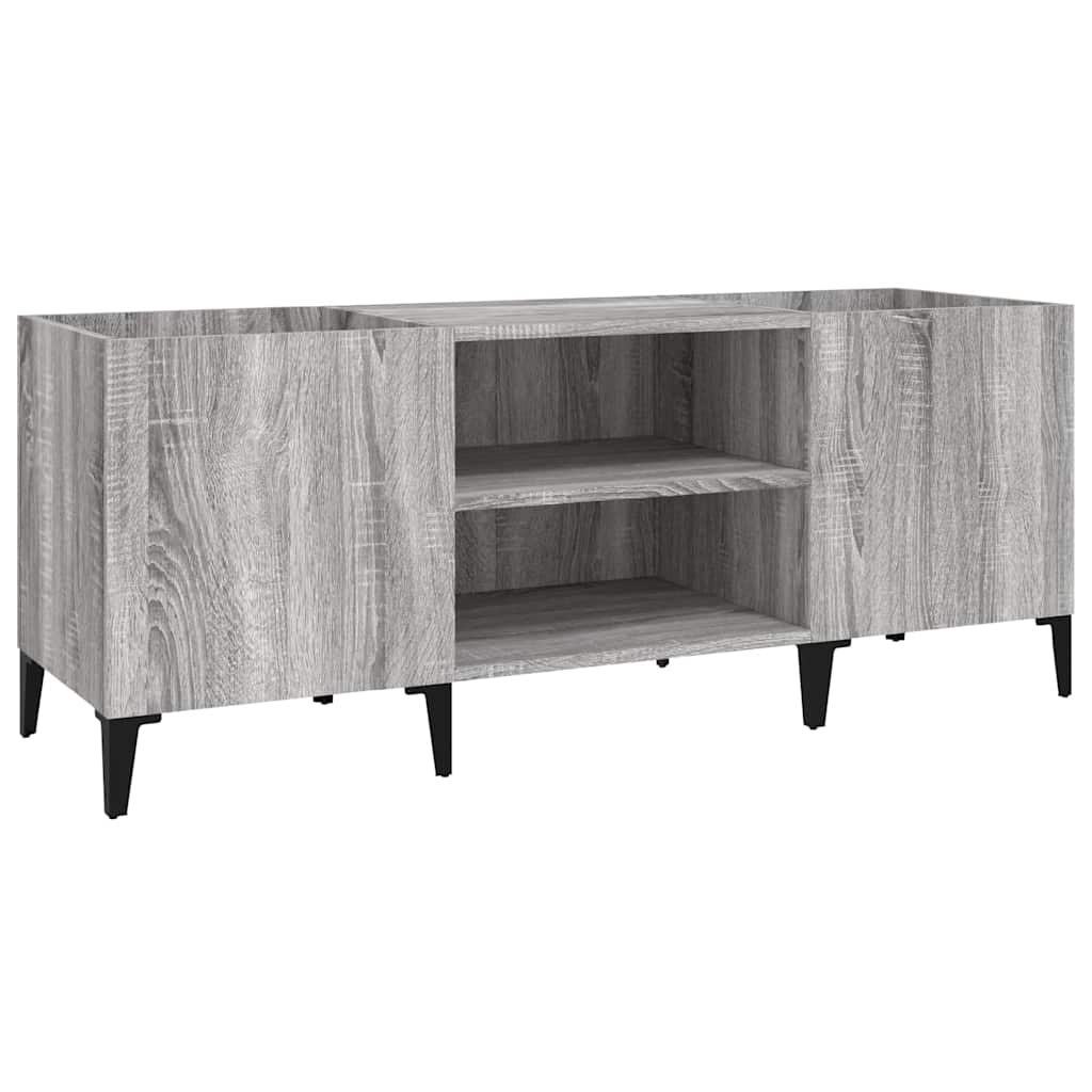 Armário p/ discos 121x38x48cm derivados madeira cinzento sonoma