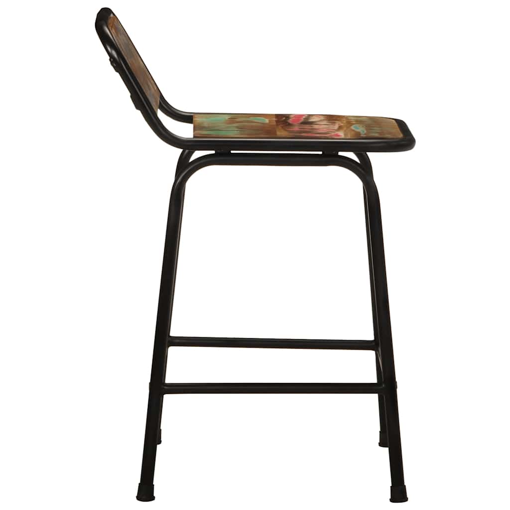 Bancos de bar 2 pcs 46x35,5x70 cm madeira maciça recuperada