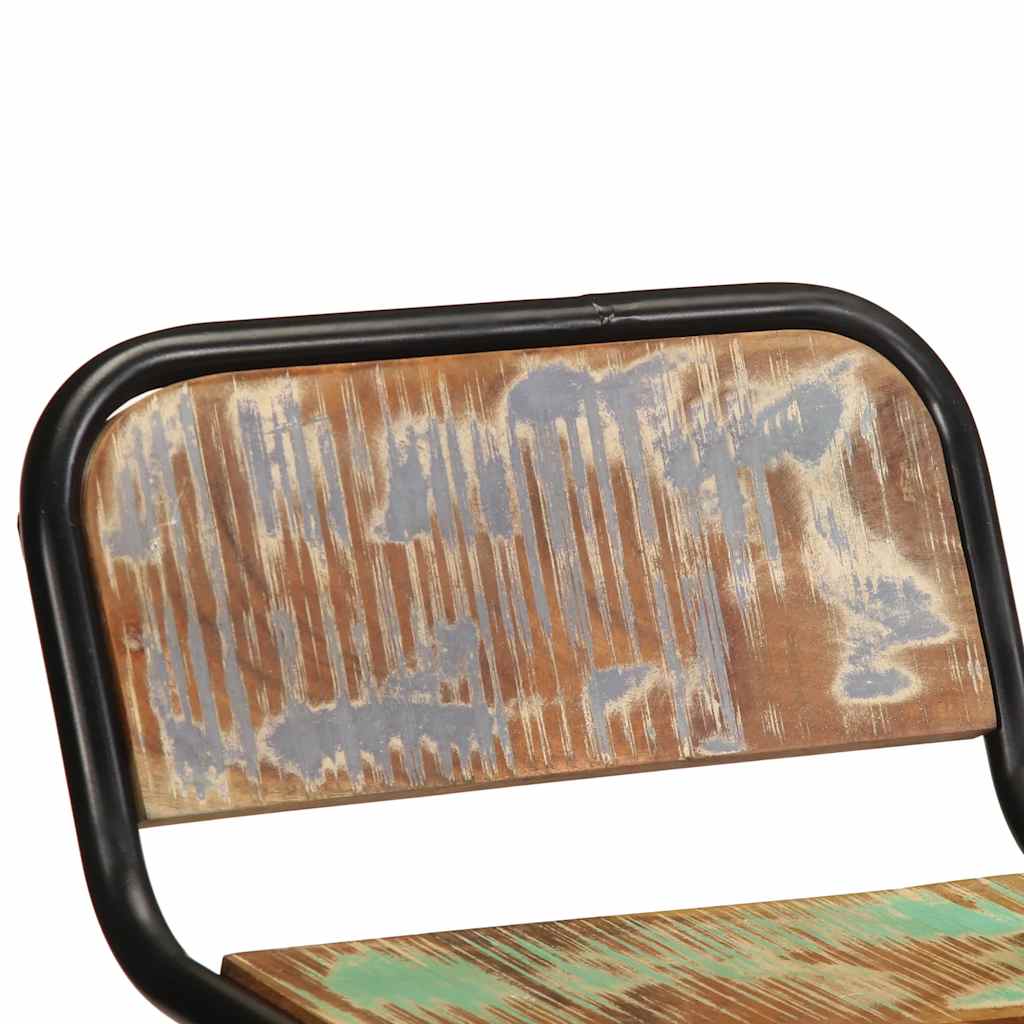 Bancos de bar 2 pcs 46x35,5x70 cm madeira maciça recuperada