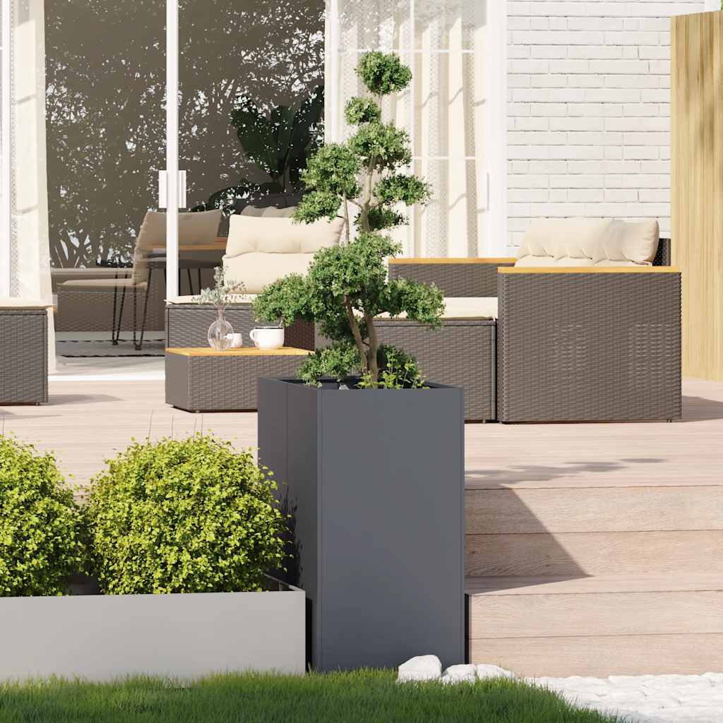 Vaso floreira 40x80x80 cm aço antracite