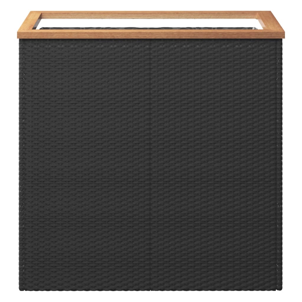Vaso/floreira 80x40x80 cm vime PE preto