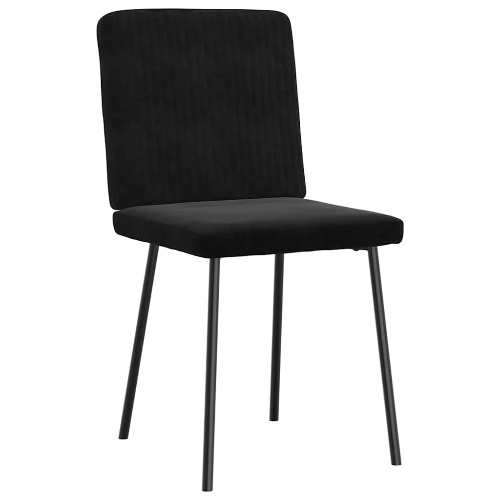 Cadeiras de jantar 2 pcs veludo preto