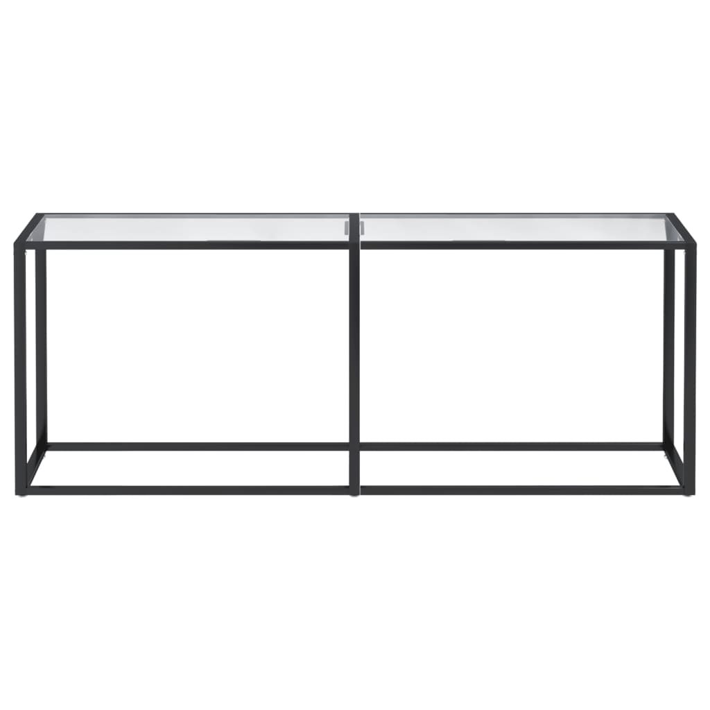 Mesa consola 200x35x75,5 cm vidro temperado transparente