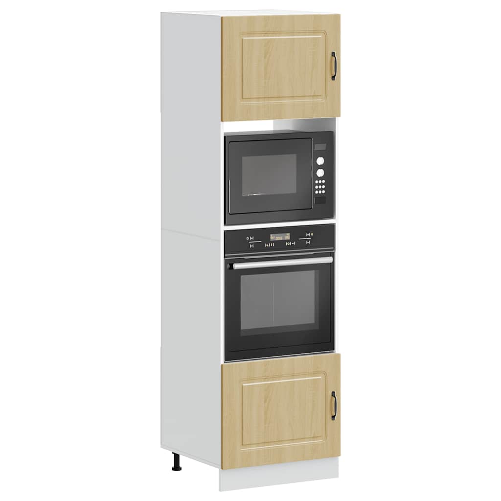 Armários forno 2 pcs kalmar derivados de madeira carvalho sonoma