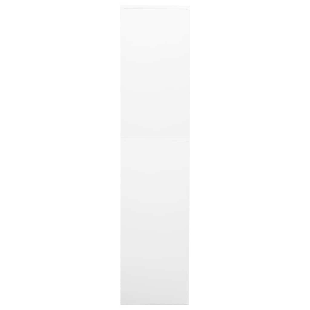 Armário de escritório 90x40x180 cm aço branco