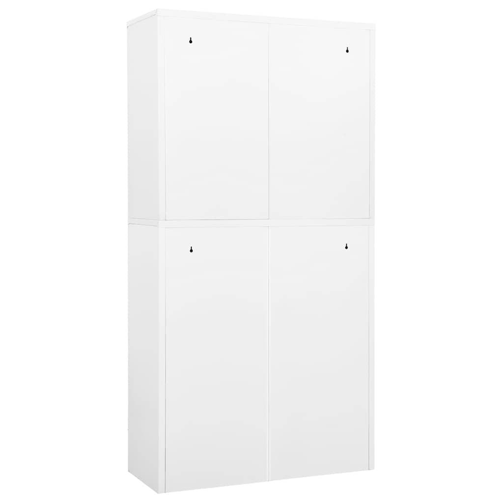 Armário de escritório 90x40x180 cm aço branco