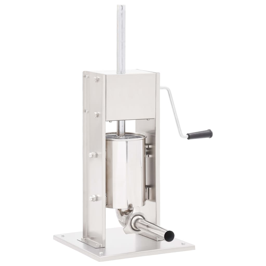Máquina de enchidos manual 3 l aço inoxidável prateado