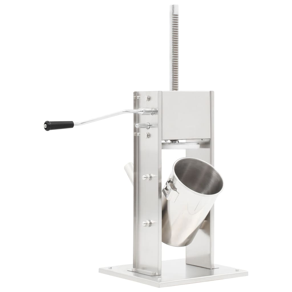 Máquina de enchidos manual 3 l aço inoxidável prateado