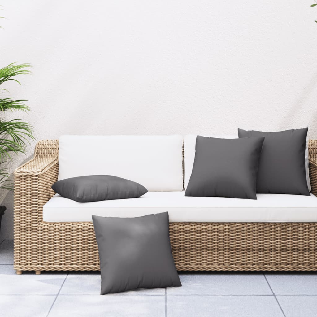 Almofadas de sofá 4 pcs 40x40 cm tecido antracite