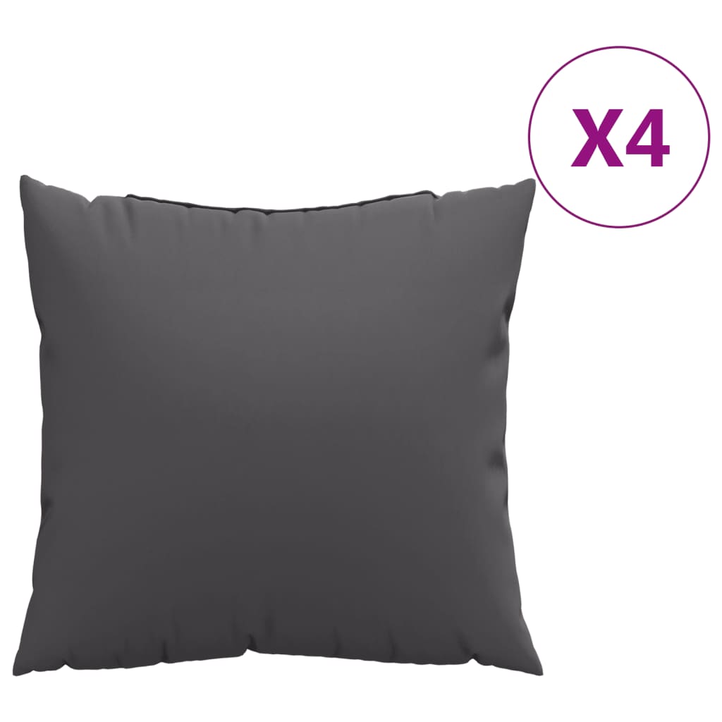 Almofadas de sofá 4 pcs 40x40 cm tecido antracite