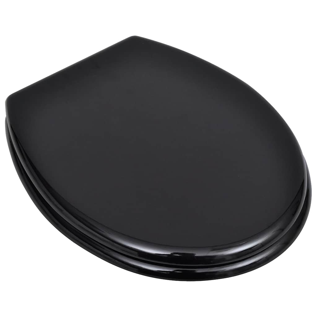 Assento de sanita com tampa design simples MDF preto