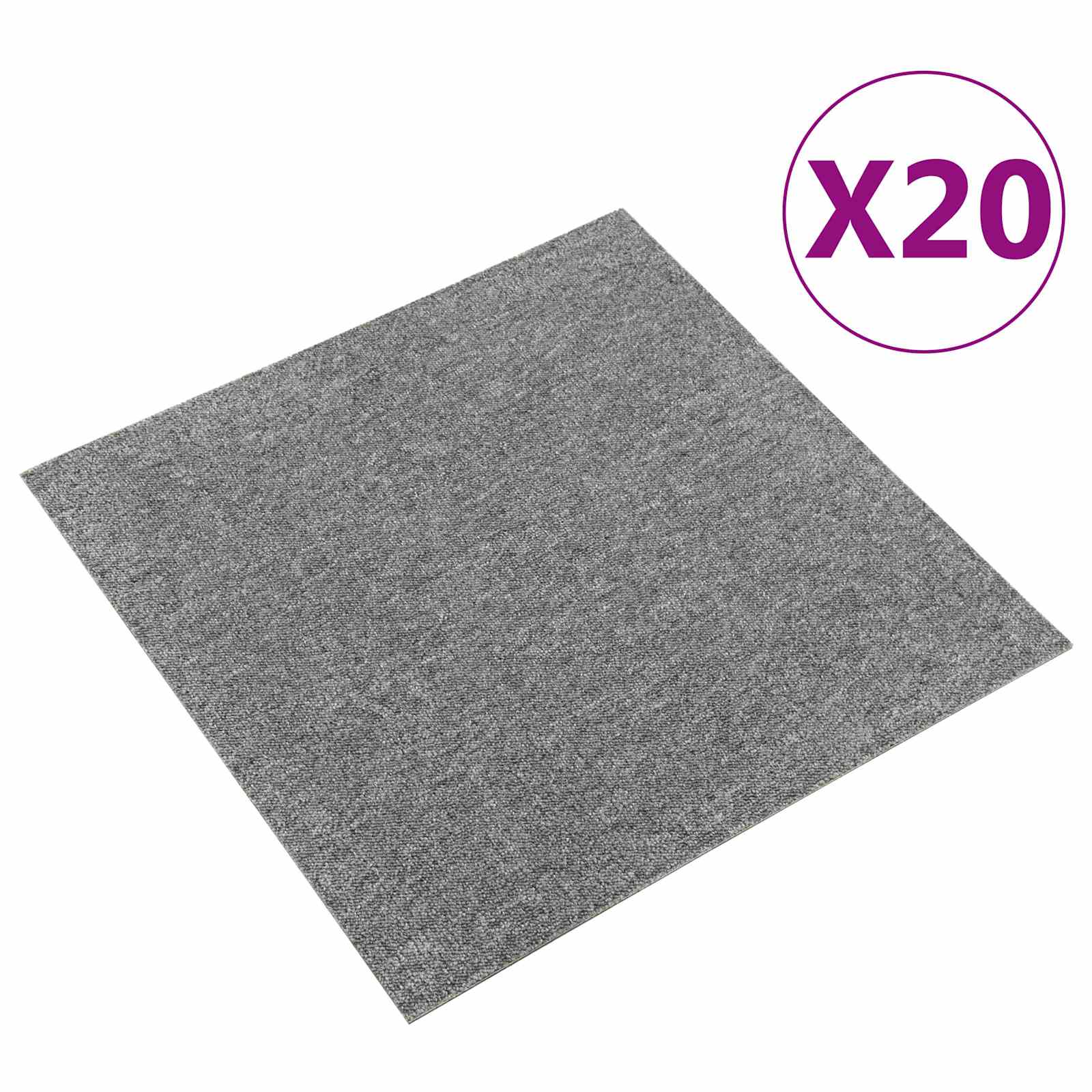 Tapete 20 unid. cinzento 50 x 50 cm 100% polipropileno