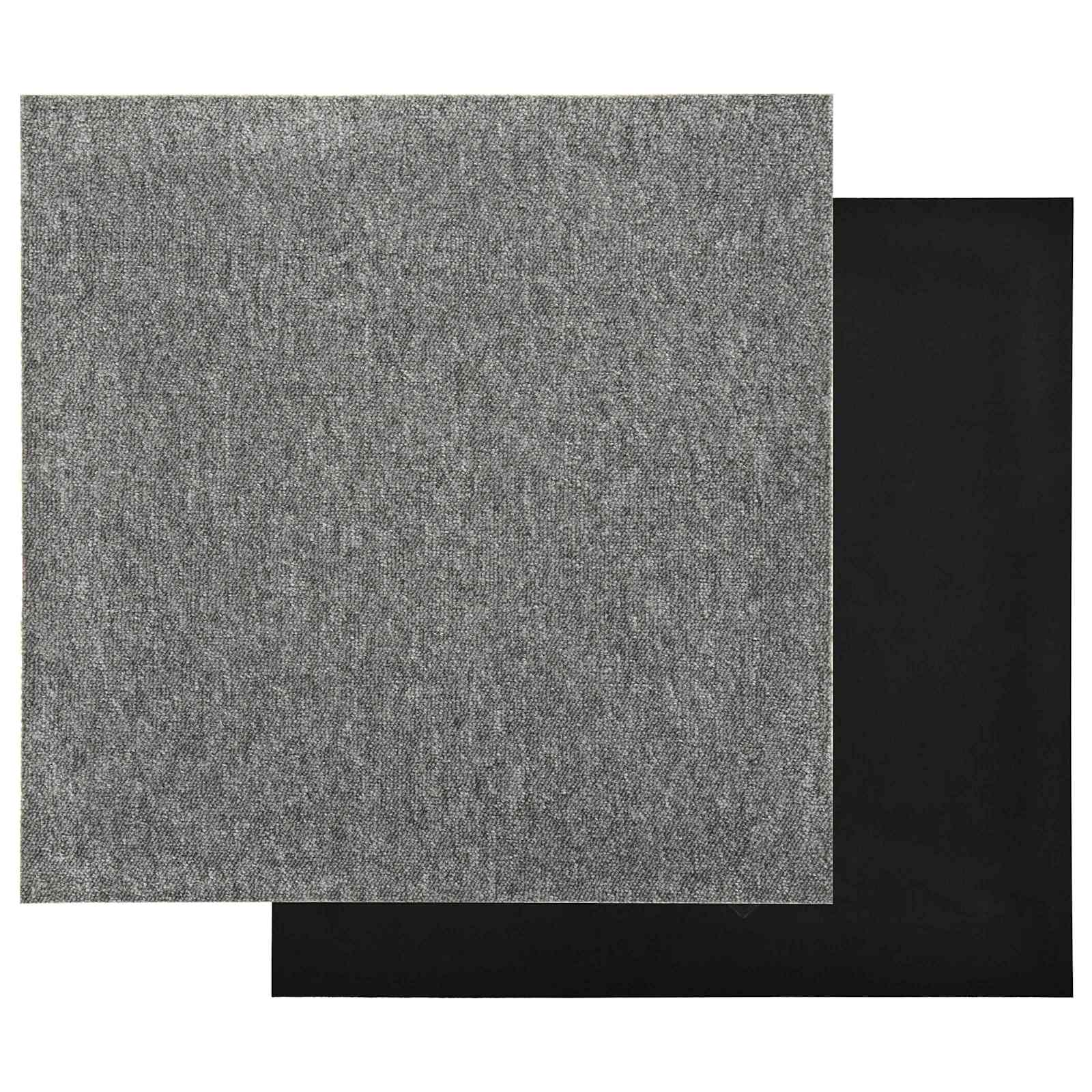 Tapete 20 unid. cinzento 50 x 50 cm 100% polipropileno