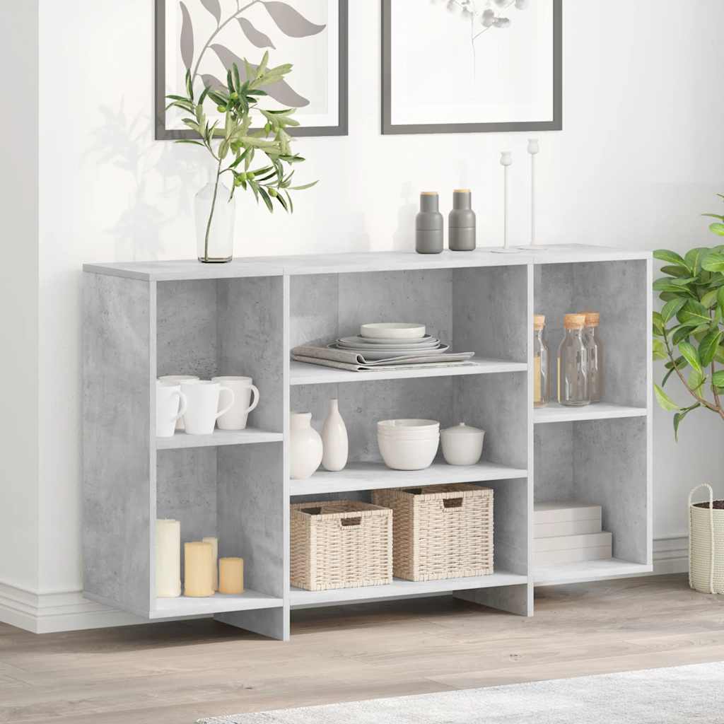 Aparador 120x30x75 cm derivados de madeira cinza cimento