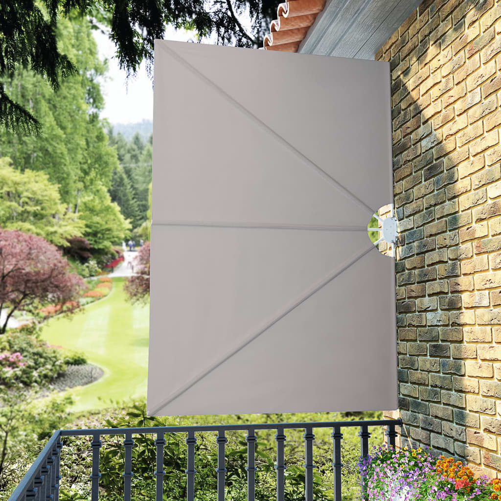 Toldo lateral dobrável para terraço 240x160 cm creme