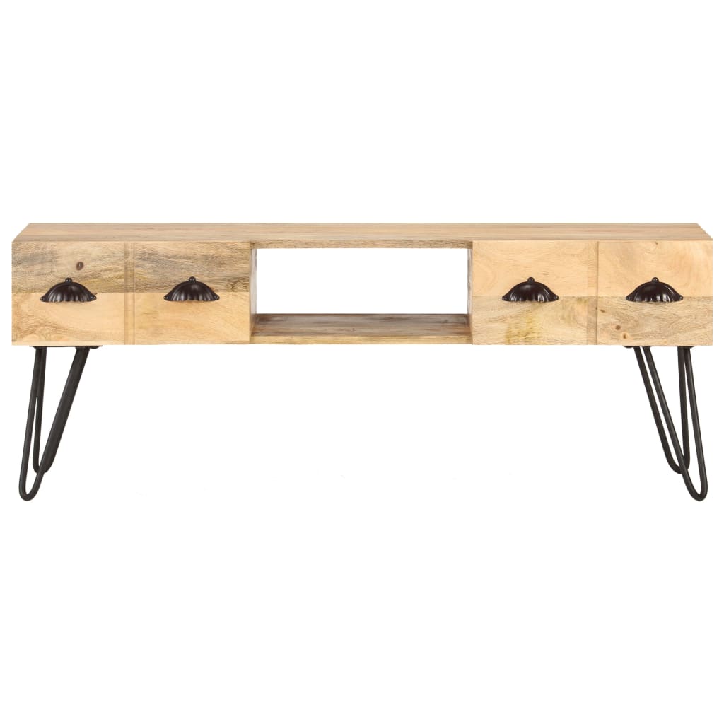 Móvel de TV 120x35x45 cm madeira de mangueira maciça