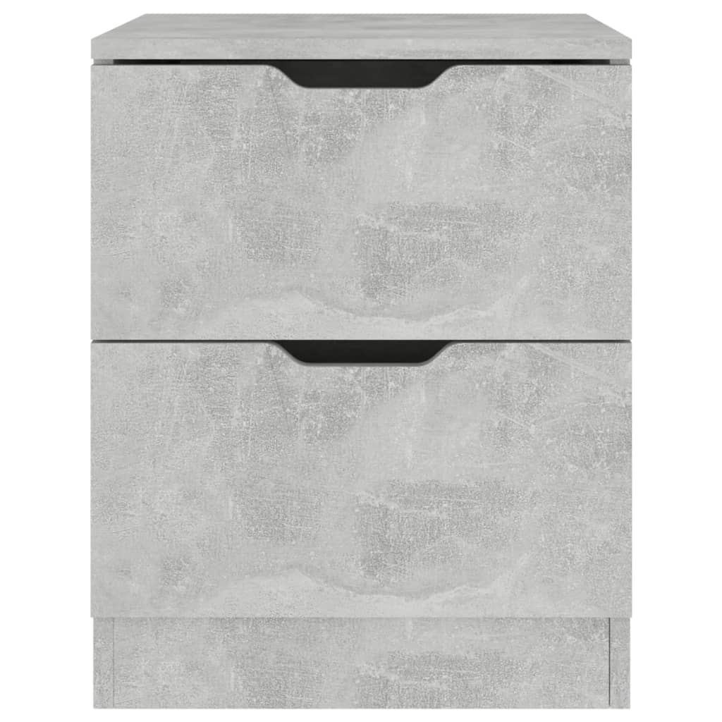 Mesa de cabeceira 40x40x50 cm contraplacado cinzento cimento