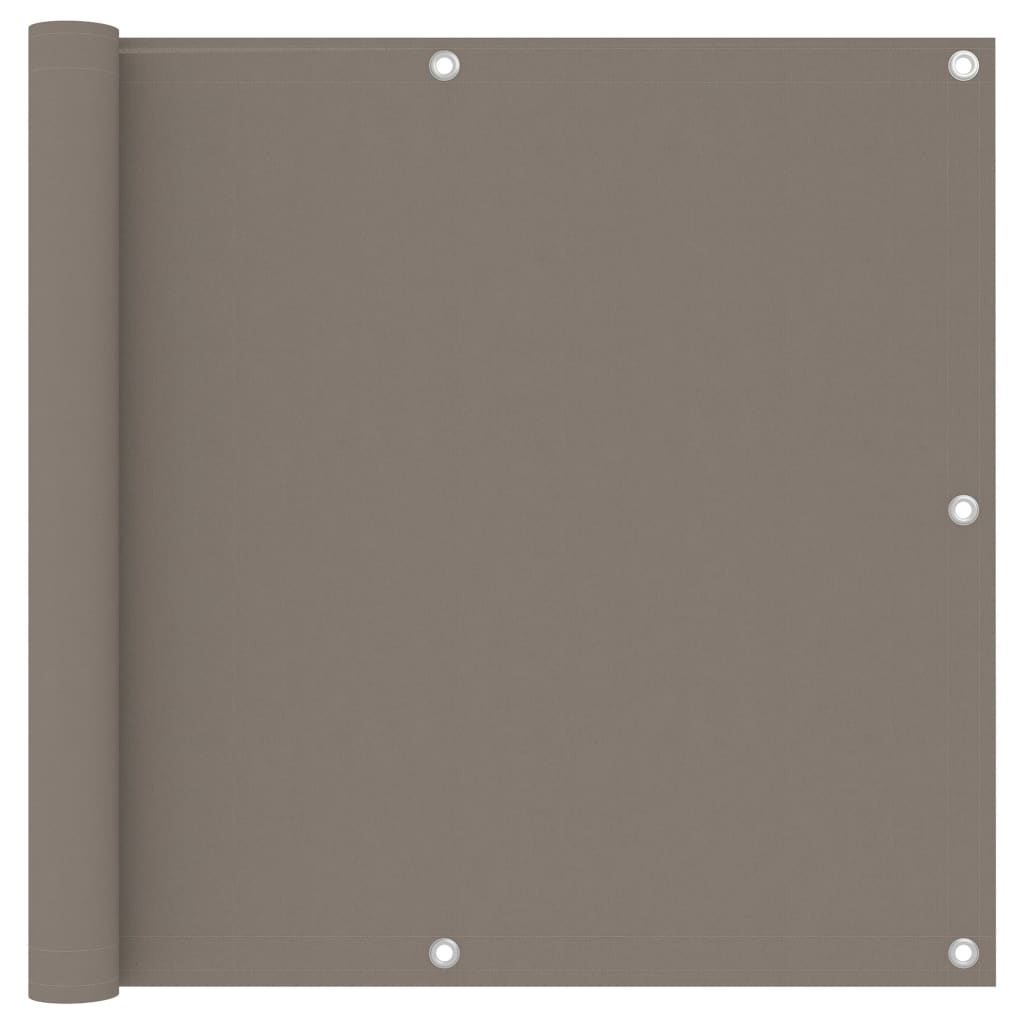 Tela de varanda 90x500 cm tecido oxford cinzento-acastanhado