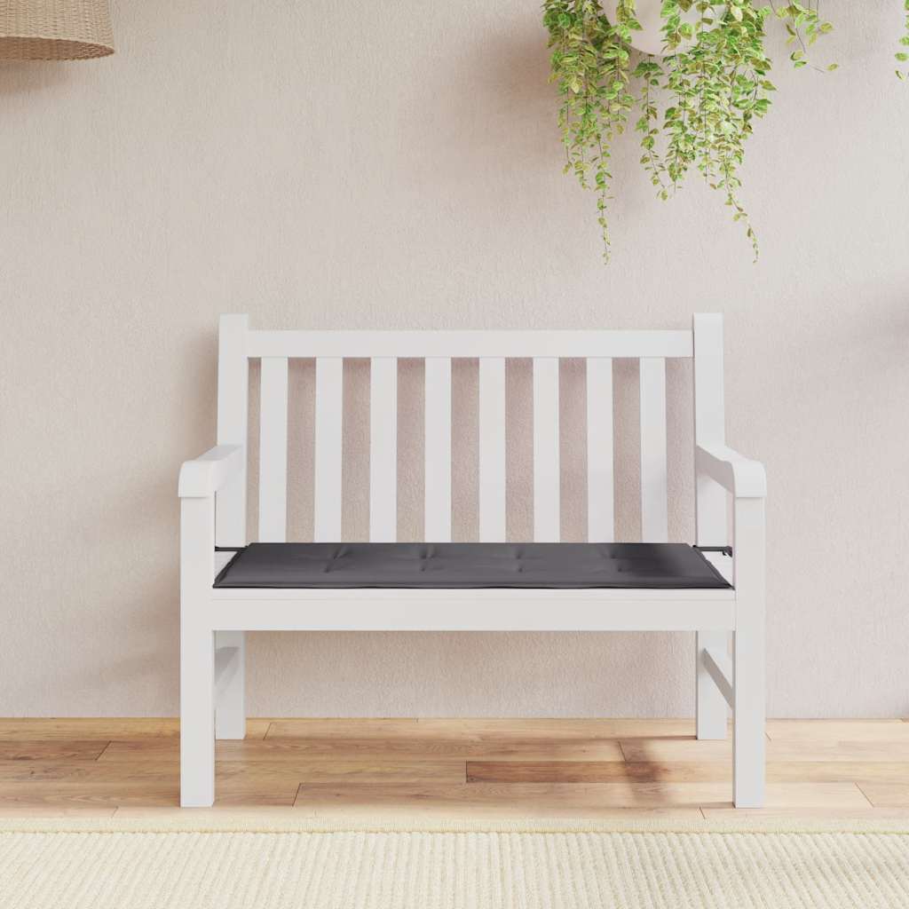 Almofadão p/ banco de jardim 100x50x3cm tecido oxford antracite