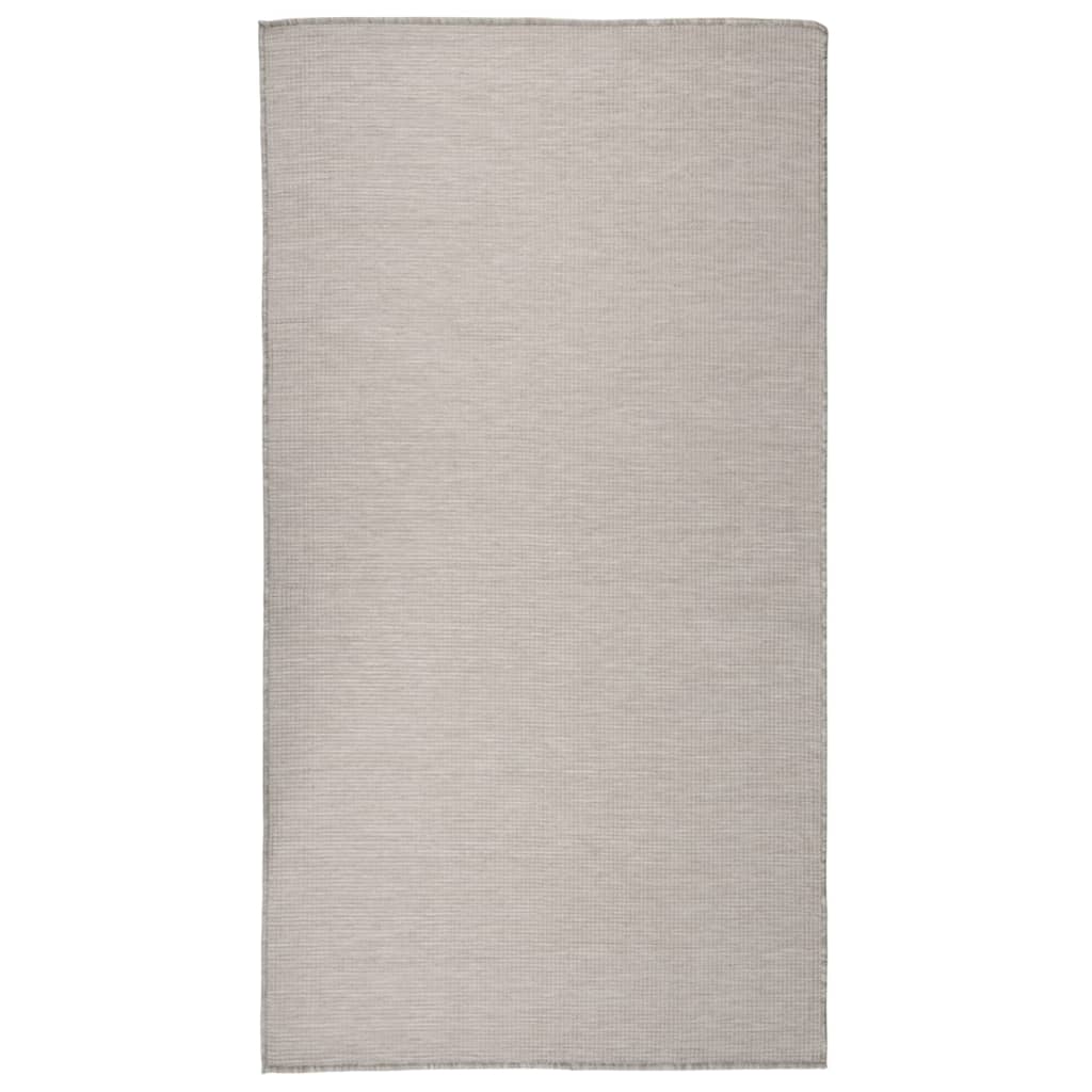 Tapete de tecido plano p/ exterior 80x150 cm cinzento claro