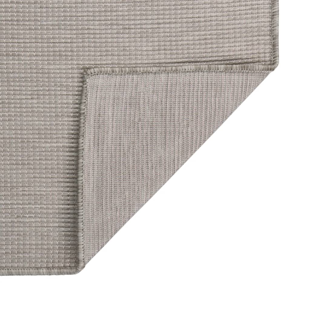 Tapete de tecido plano p/ exterior 80x150 cm cinzento claro