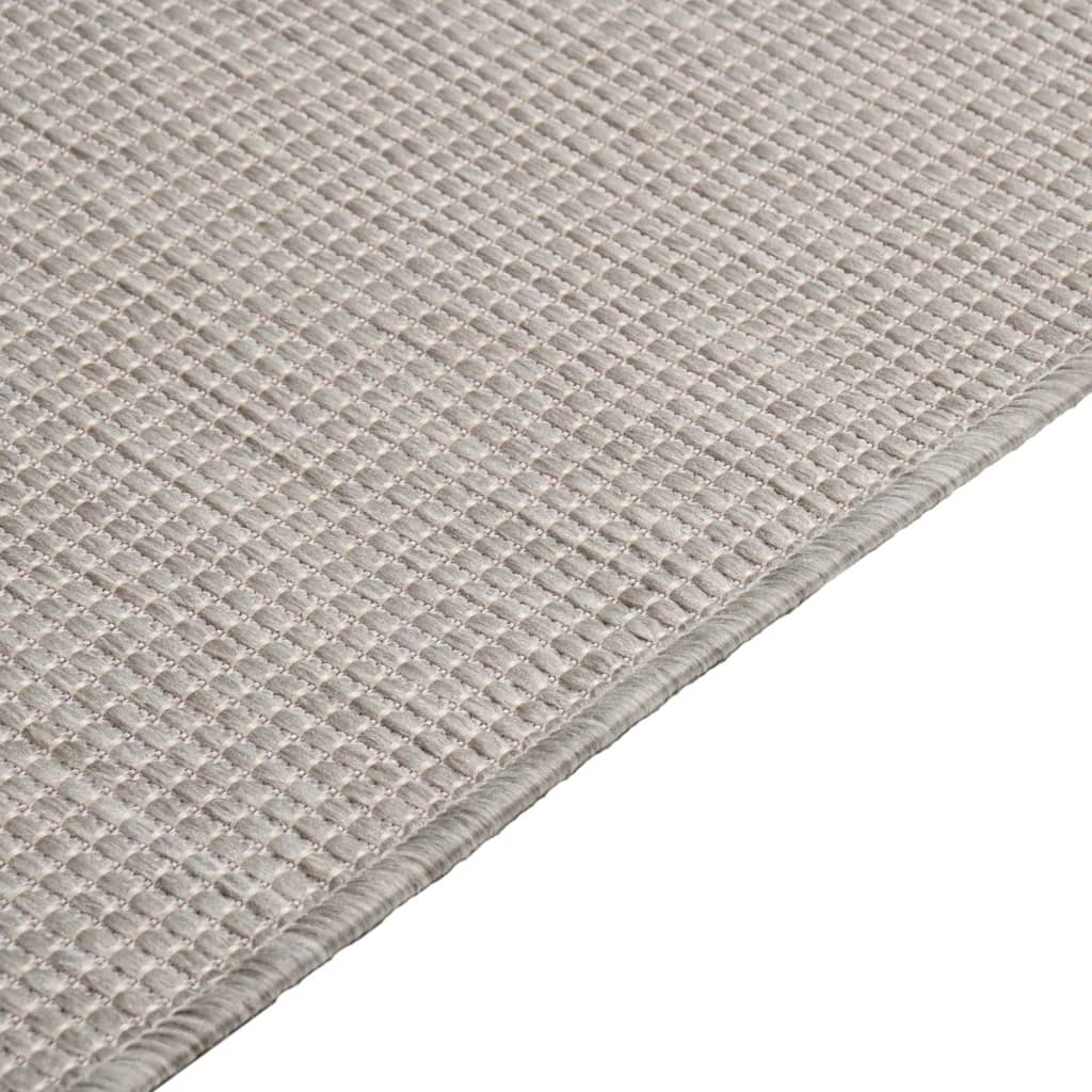Tapete de tecido plano p/ exterior 80x150 cm cinzento claro