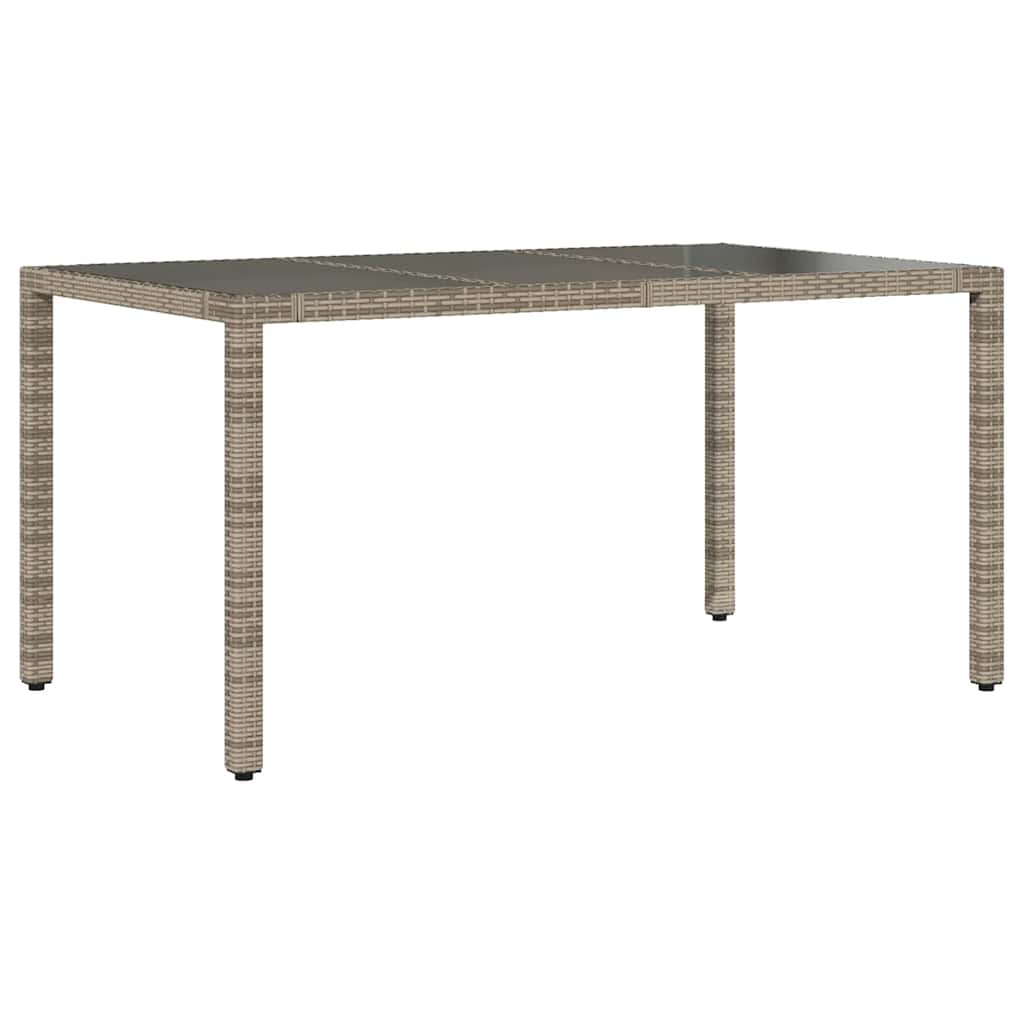 5 Pcs conjunto bistrô de jardim c/ almofadões vime PE cinza
