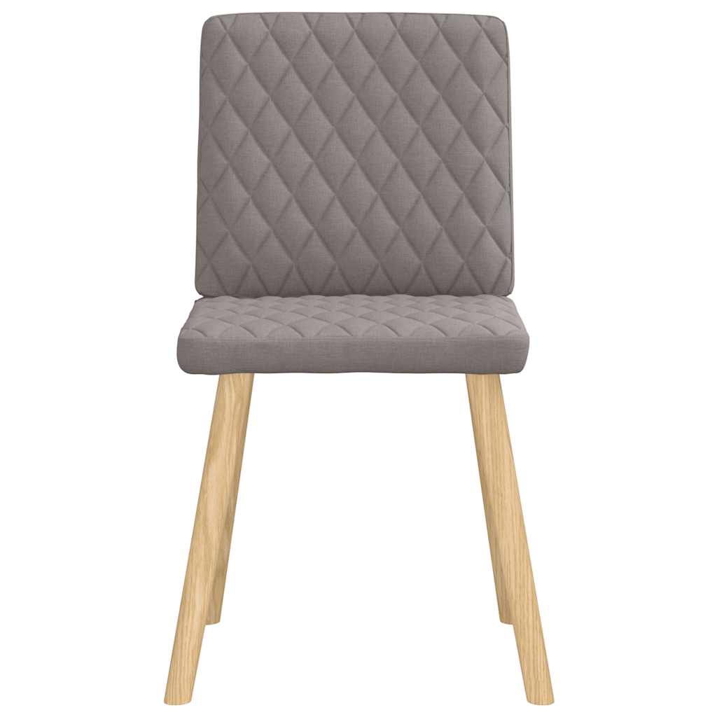 Cadeiras de jantar 4 pcs tecido cinzento-acastanhado