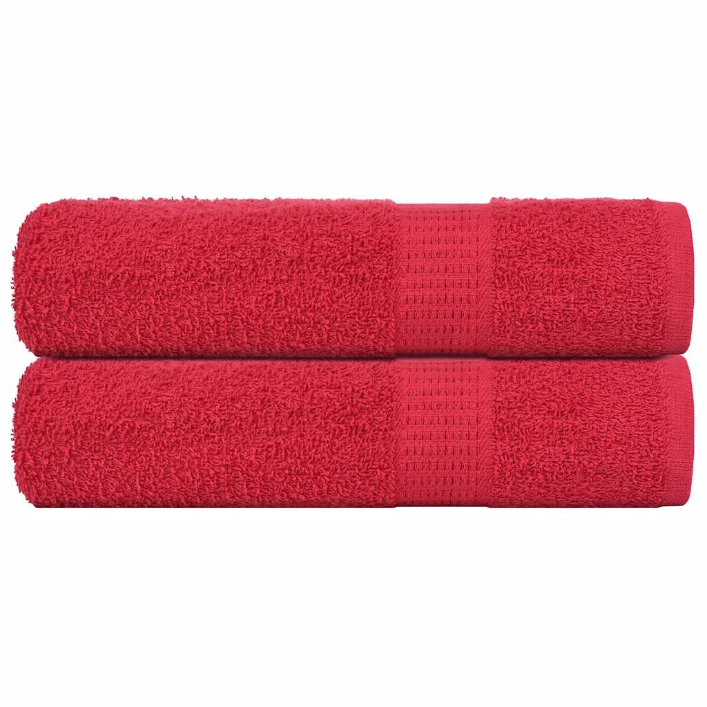 Toalhas de mãos frogn 2 pcs 50x100 cm 360 g/m² vermelho