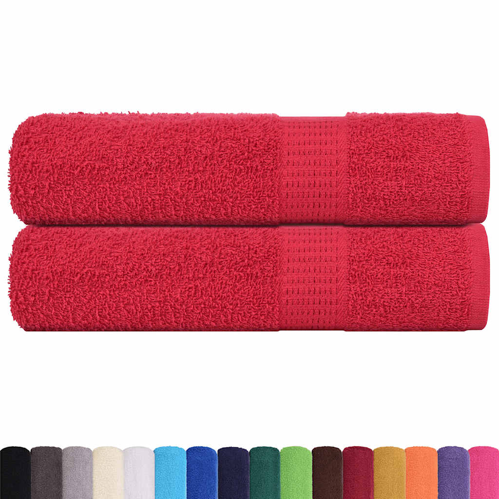 Toalhas de mãos frogn 2 pcs 50x100 cm 360 g/m² vermelho