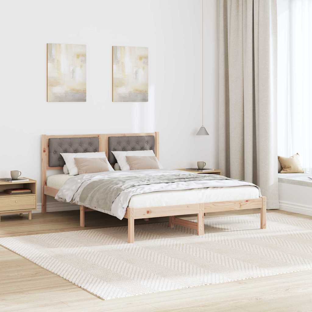 Estrutura da cama cinzento-acastanhado 140 x 190 cm