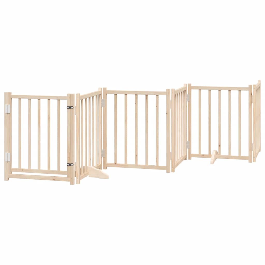 Portão para cães com porta dobrável 9 painéis 450 cm álamo