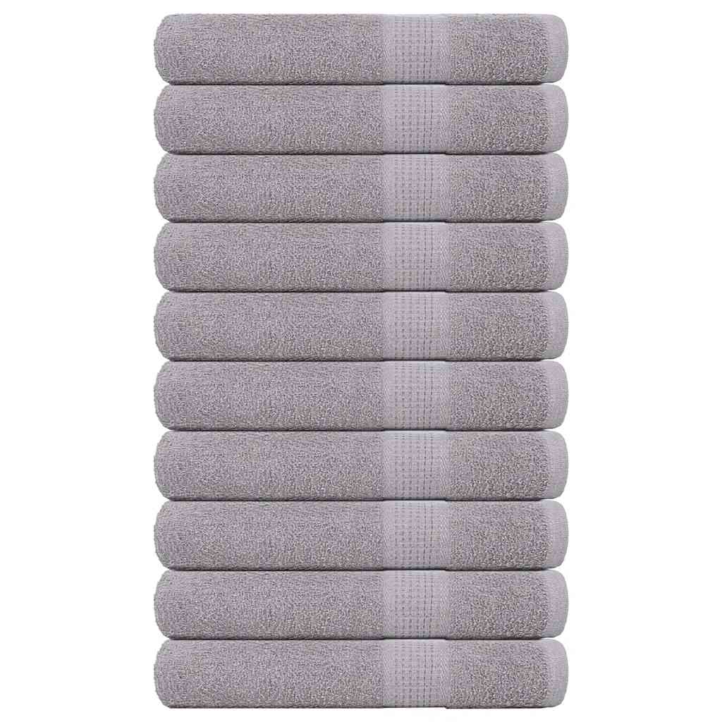 Toalhas de sauna frogn 10 pcs 80x200 cm 360 g/m² cinzento