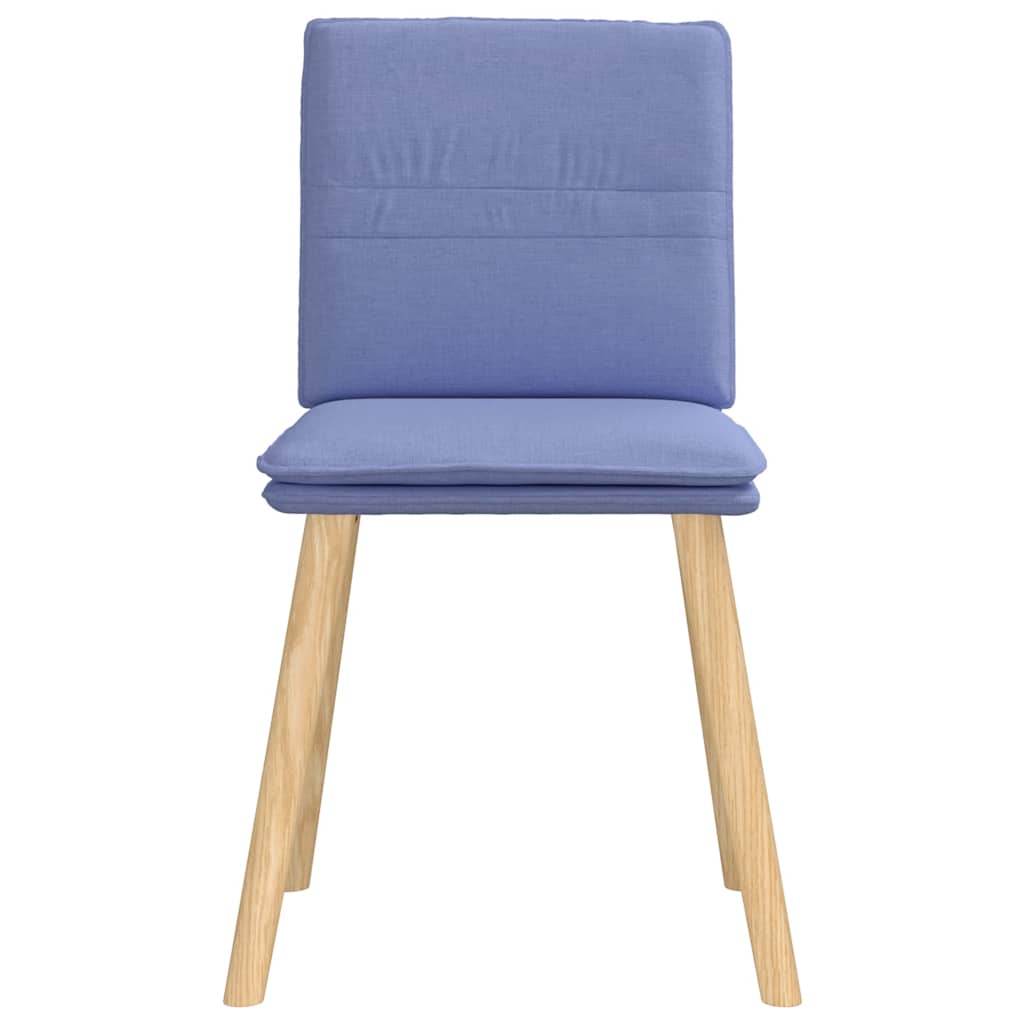 Cadeiras de jantar 6 pcs jeans tecido azul