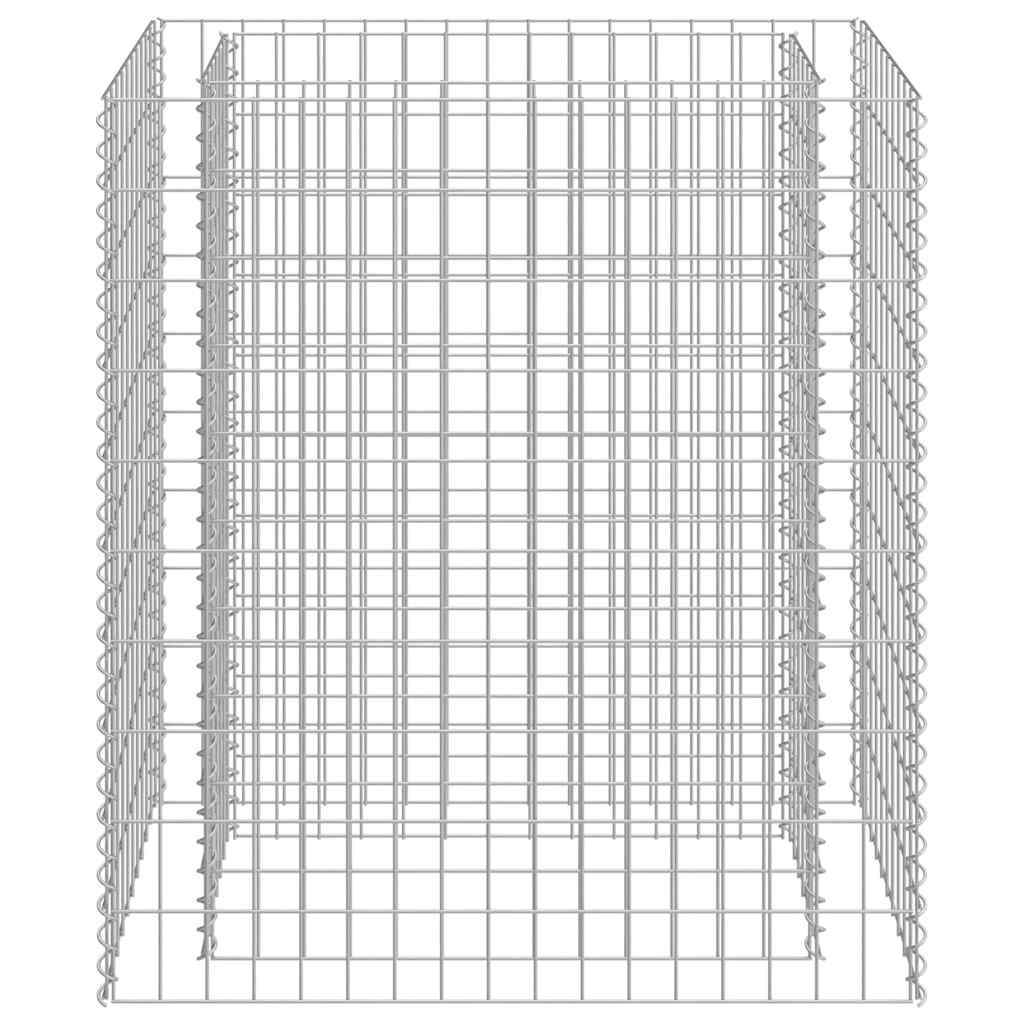 Canteiro elevado/cesto gabião 90x50x100 cm aço galvanizado