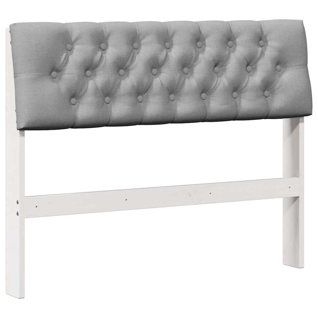 Cabeceira estofada cinzento-claro 100 cm