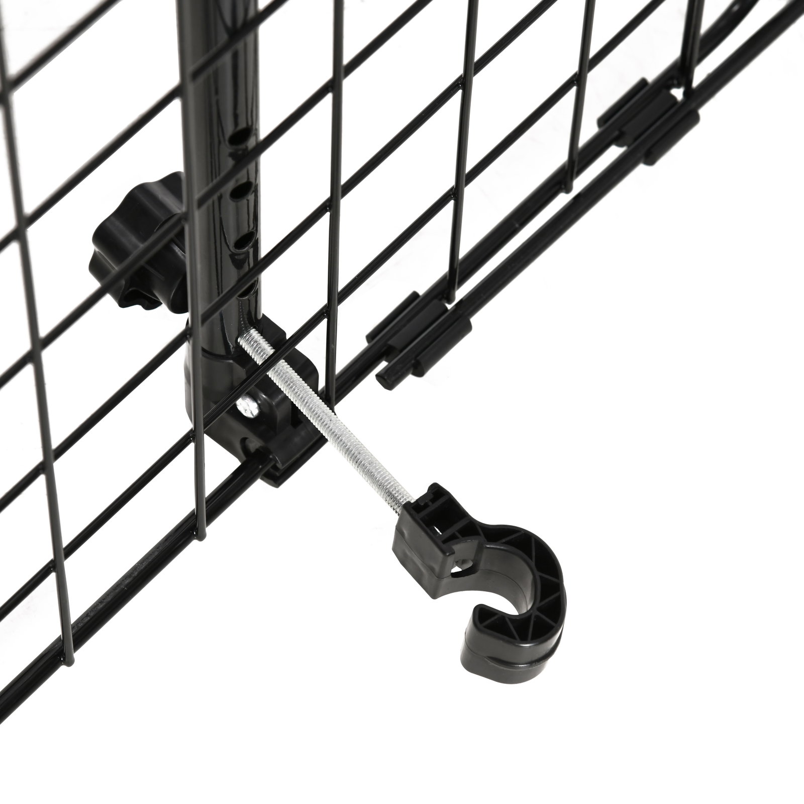 Grade de segurança de carro para cães extensível universal grade de segurança para cães com largura ajustável 91-152x30cm preto