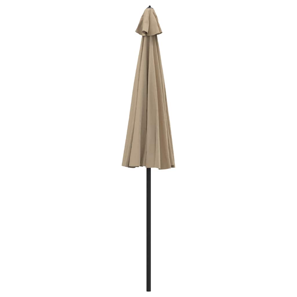 Guarda-sol de exterior mastro alumínio 270 cm cinza-acastanhado