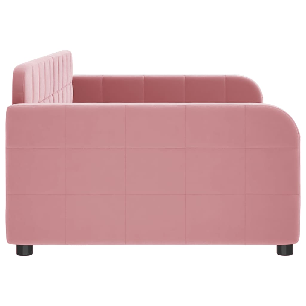 Sofá-cama 90x200 cm veludo rosa