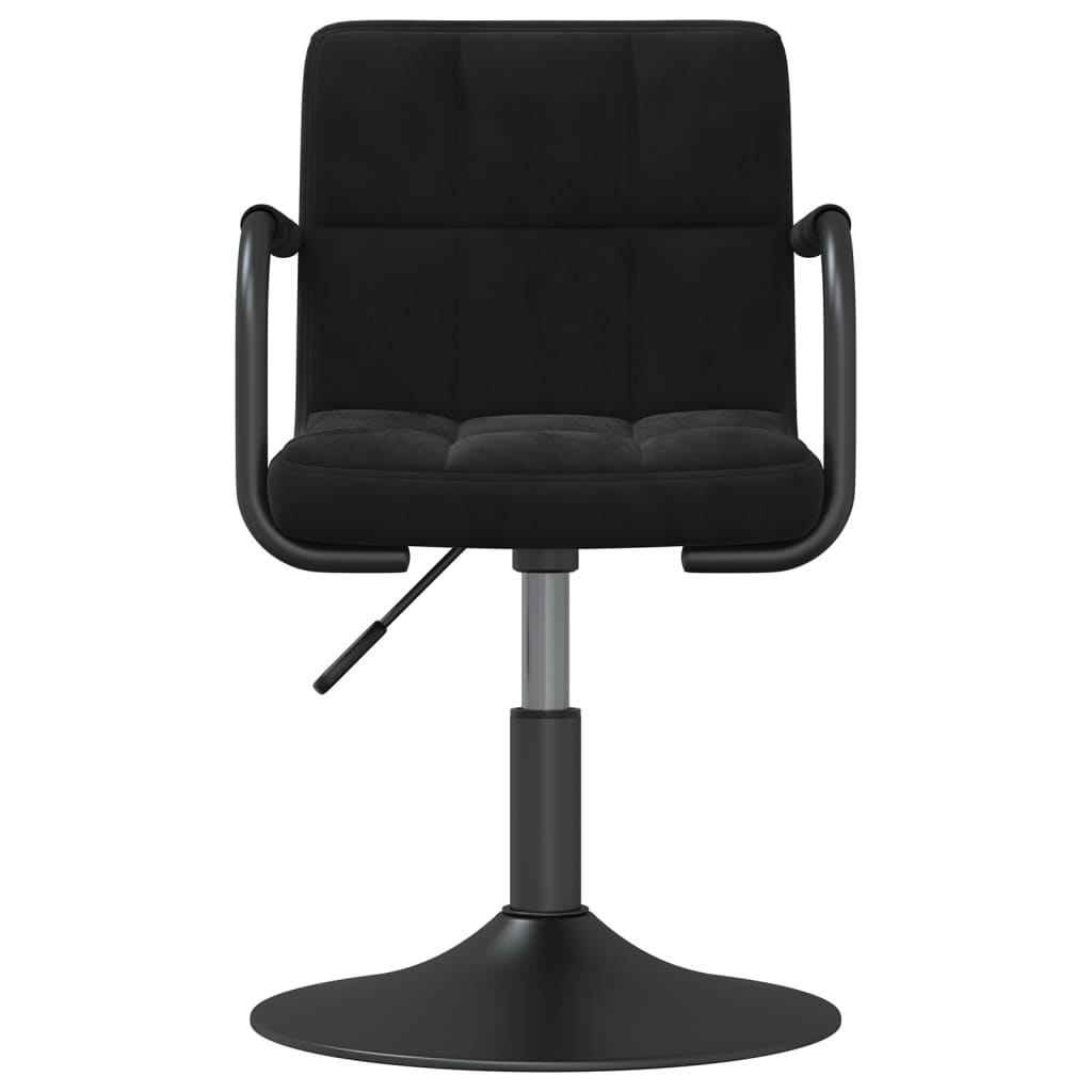 Cadeiras de jantar giratórias 6 pcs veludo preto