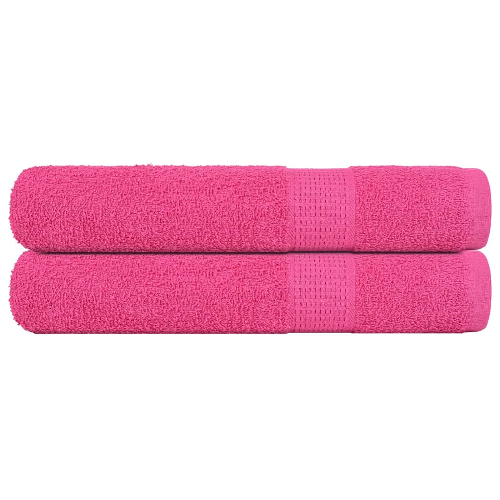 Toalhas de sauna frogn 2 pcs 80x200 cm 360 g/m² rosa