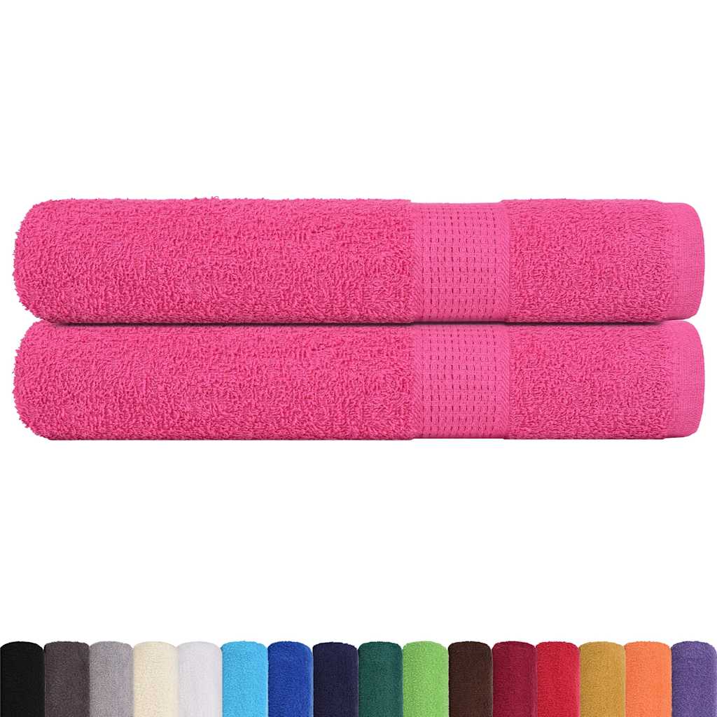 Toalhas de sauna frogn 2 pcs 80x200 cm 360 g/m² rosa