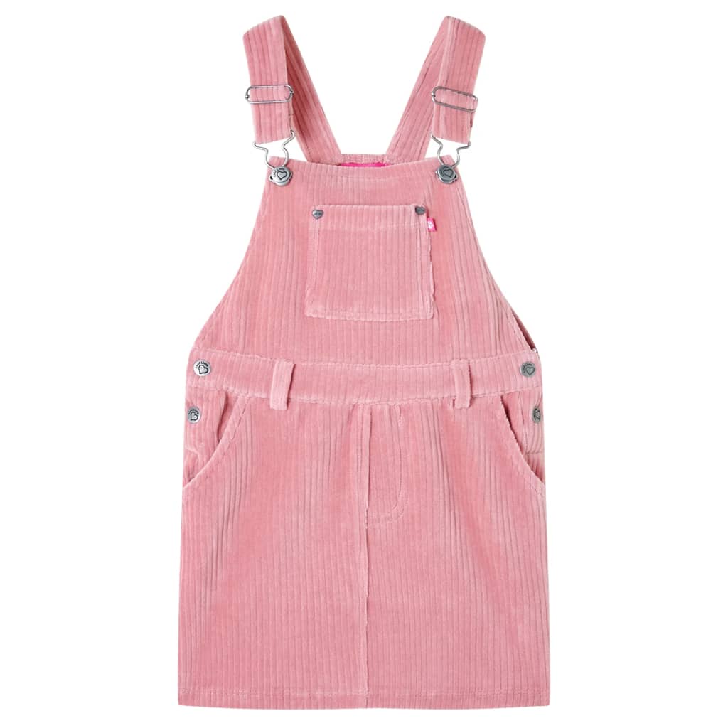 Vestido com peitilho para criança bombazina rosa-claro 92