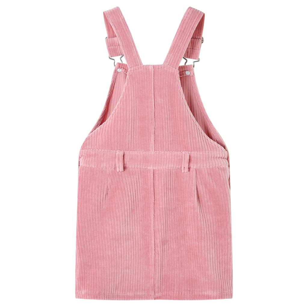 Vestido com peitilho para criança bombazina rosa-claro 92