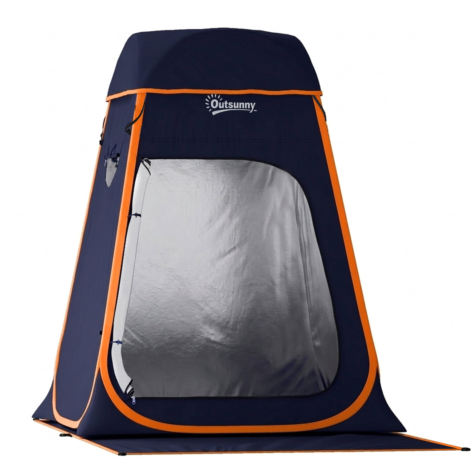 Tenda de campismo instantânea pop-up tenda de duche portátil com bolsa de transporte impermeável azul escuro
