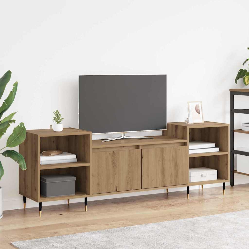 Gabinete para TV 160 x 35 x 55 cm carvalho artesanal