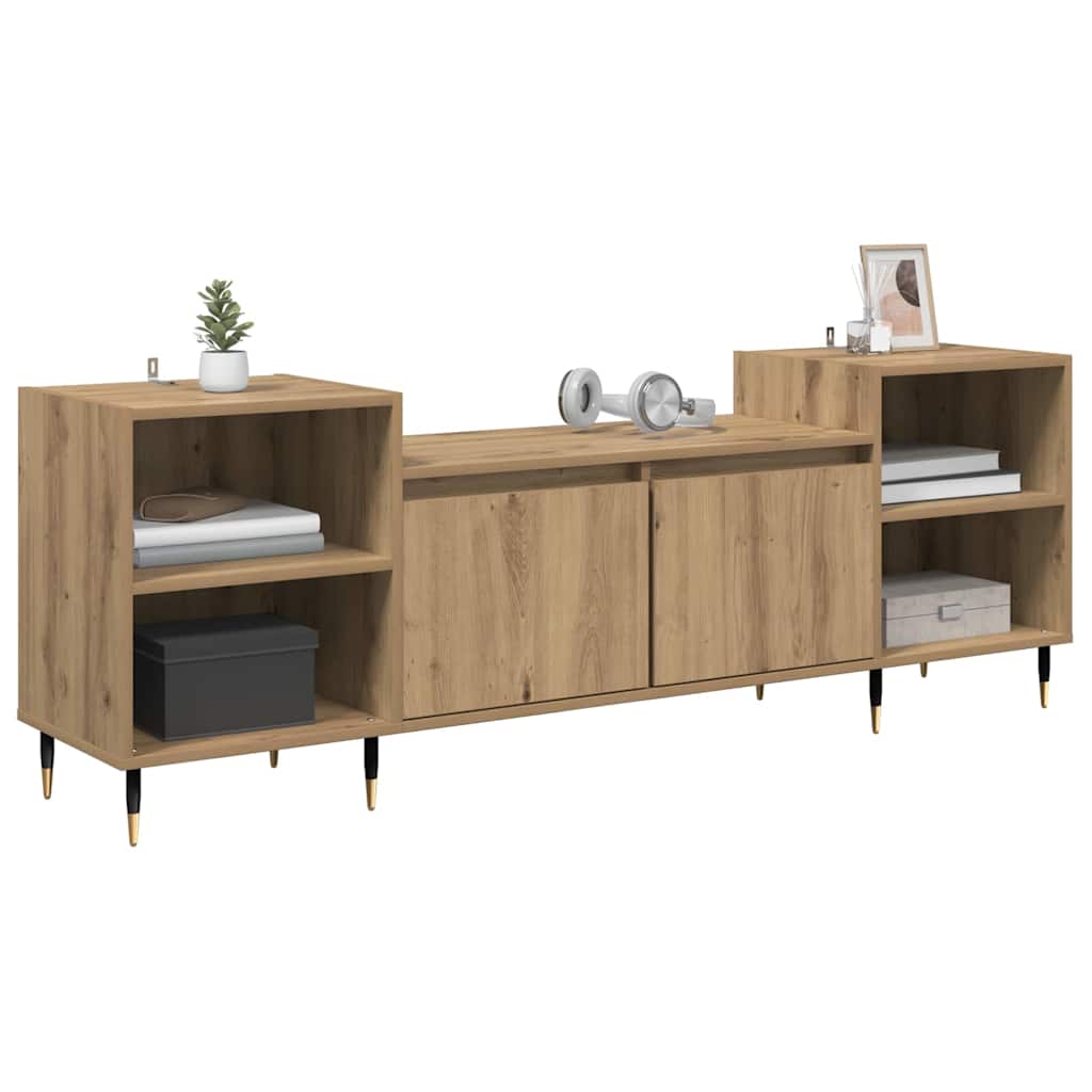 Gabinete para TV 160 x 35 x 55 cm carvalho artesanal