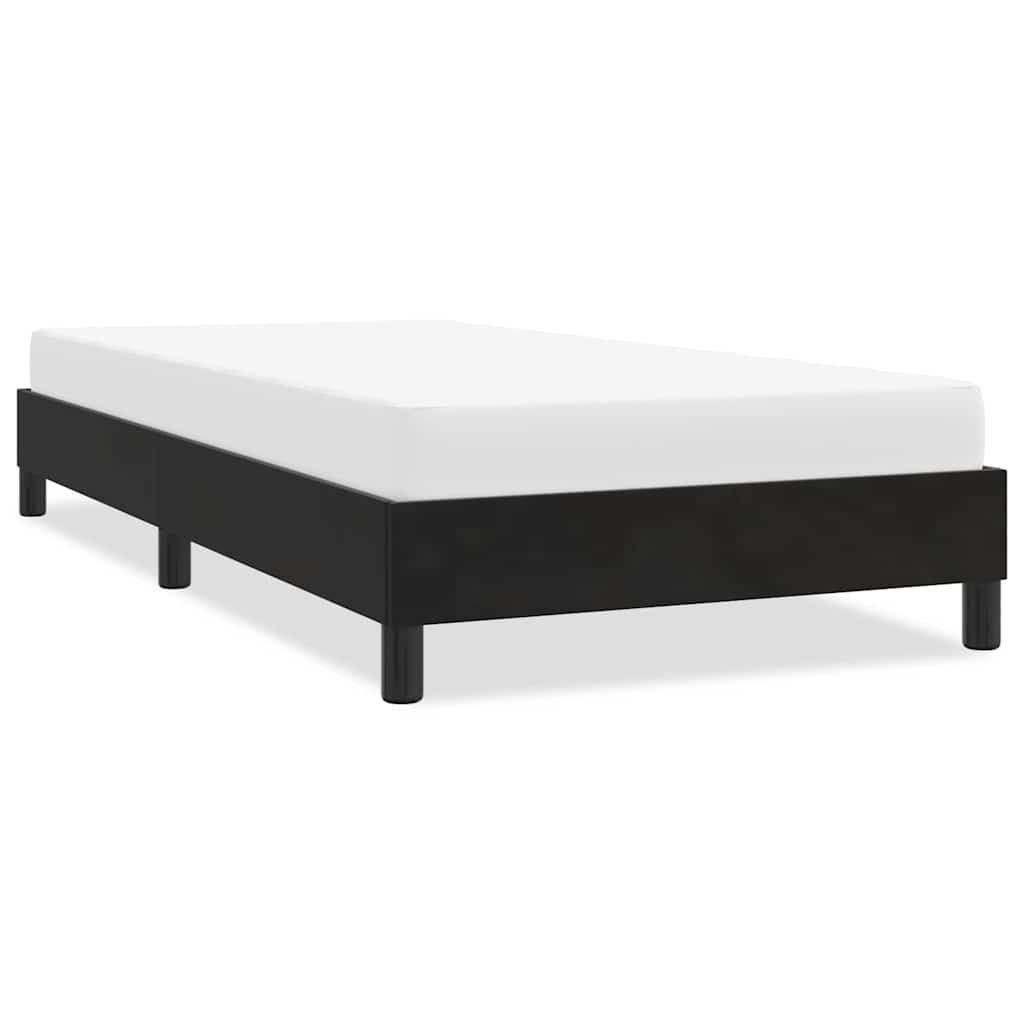 Estrutura de cama sem colchão 100x210 cm veludo preto