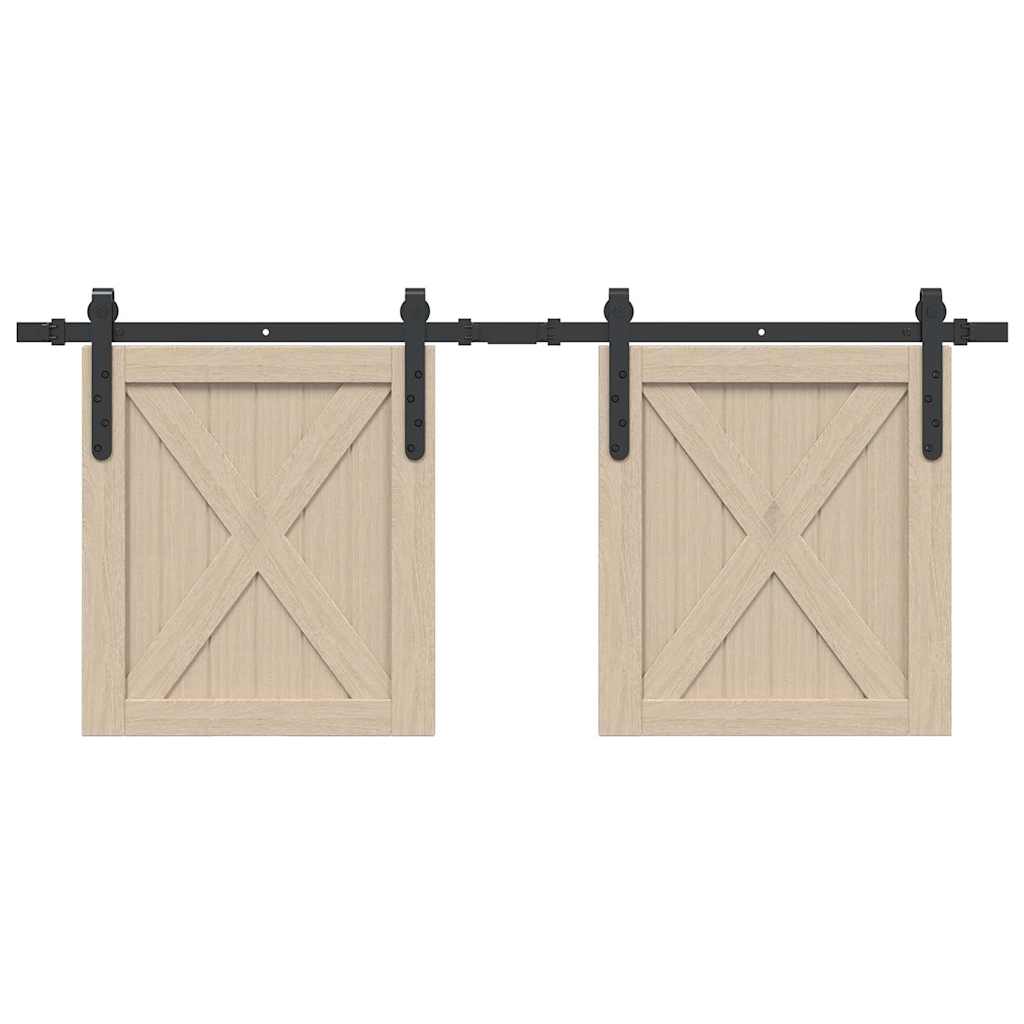 Kit p/ porta de armário deslizante 122 cm aço carbono