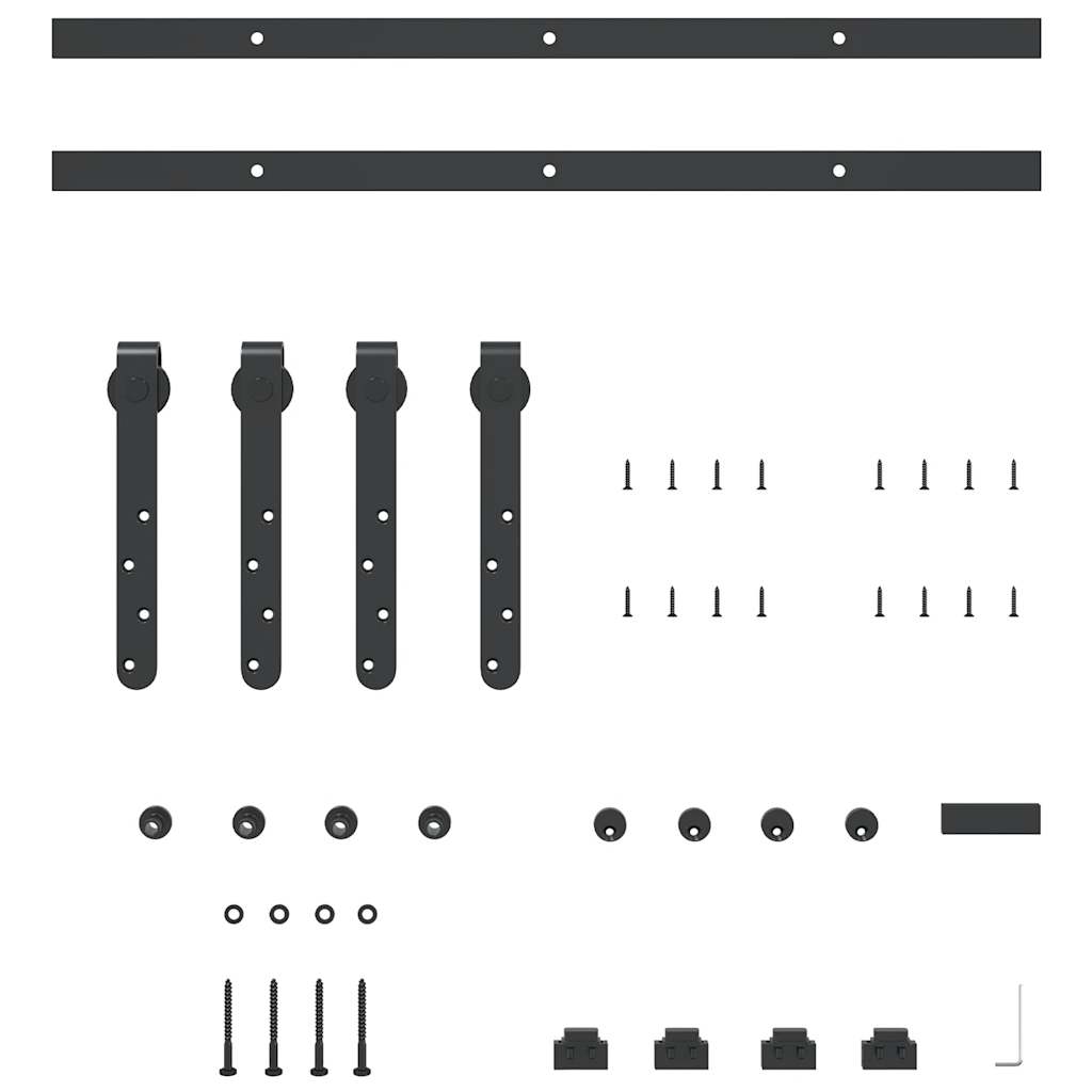 Kit p/ porta de armário deslizante 122 cm aço carbono